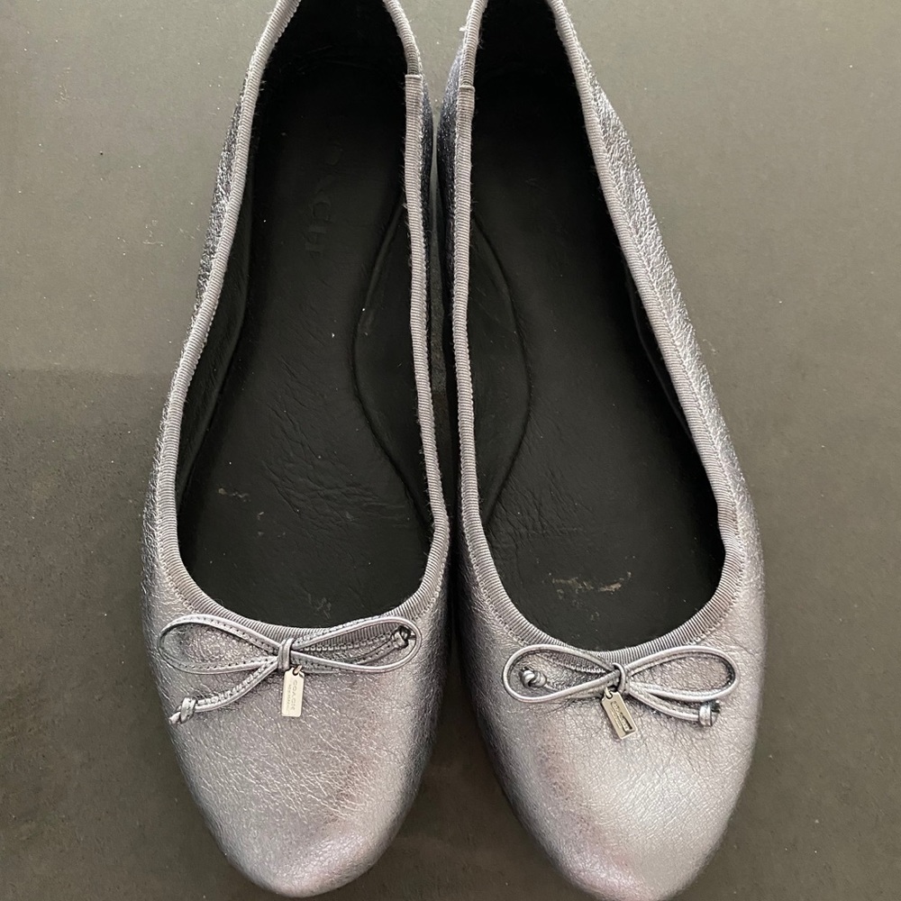 Coach leather ballet flats